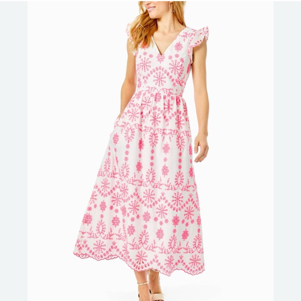 Lilly Pulitzer Lillyanne White Midi Dress